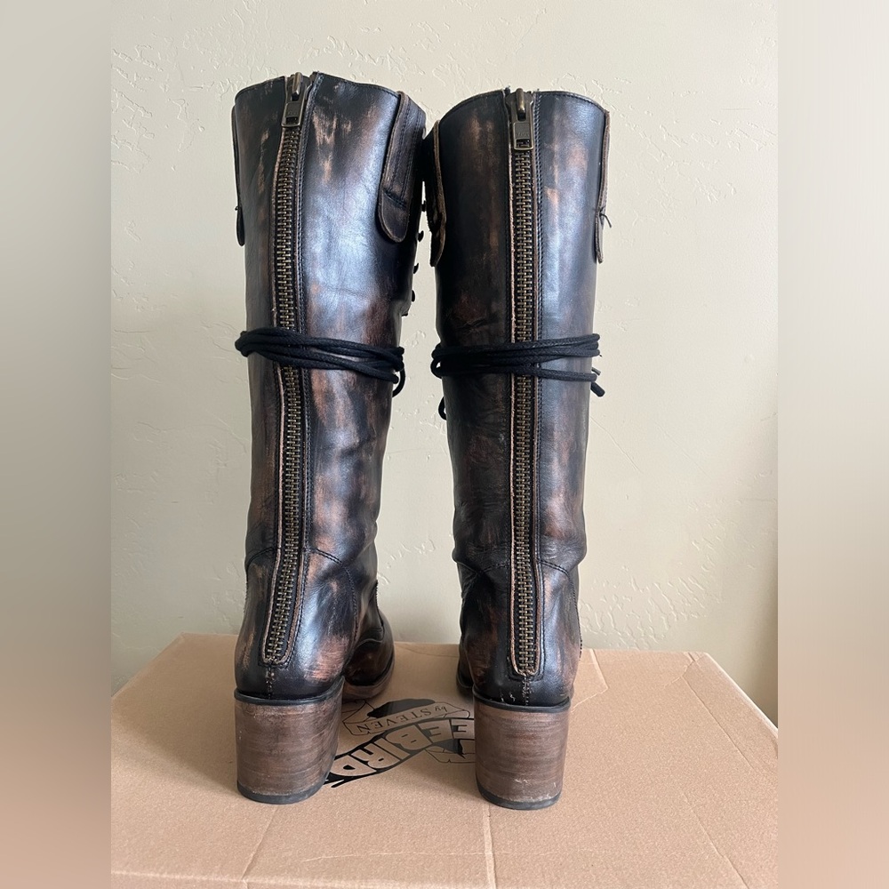 Freebird by Steven Dark Brown Lace-Up Boots - Grany - Size 10 - Picture 3 of 10